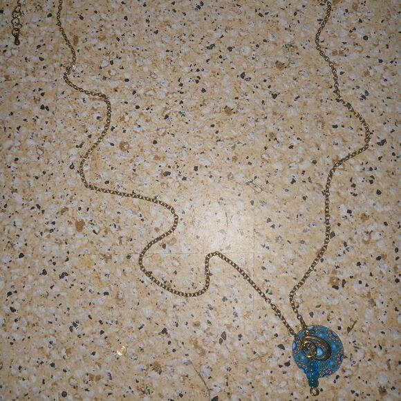 Long Rustic blue charm add on necklace - Picture 8 of 8